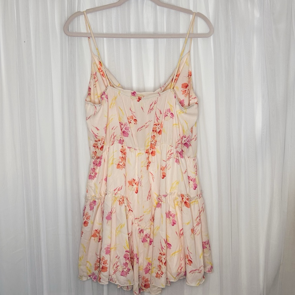 Peach Love California Floral Romper - Pink and Yellow - Picture 2 of 3